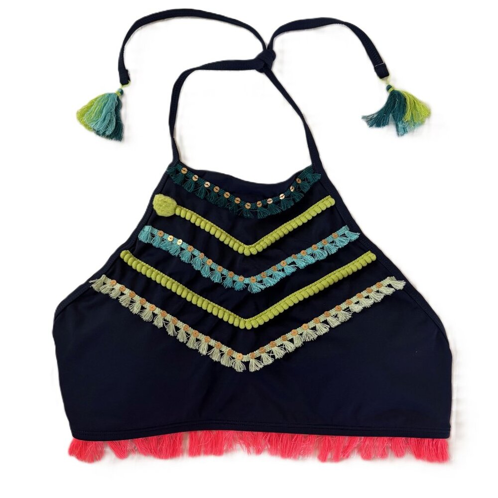 Aerie Boho Festival Halter Crop Top Size L